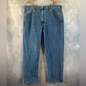 Levis 550 Jeans Mens 44x32 Blue Relaxed Fit Denim Straight Leg Medium Wash Pants